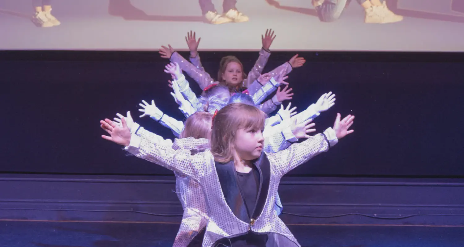 Dance students participating in a Children's Musical Theatre Class In Brockham, Surrey (Ages 7+)