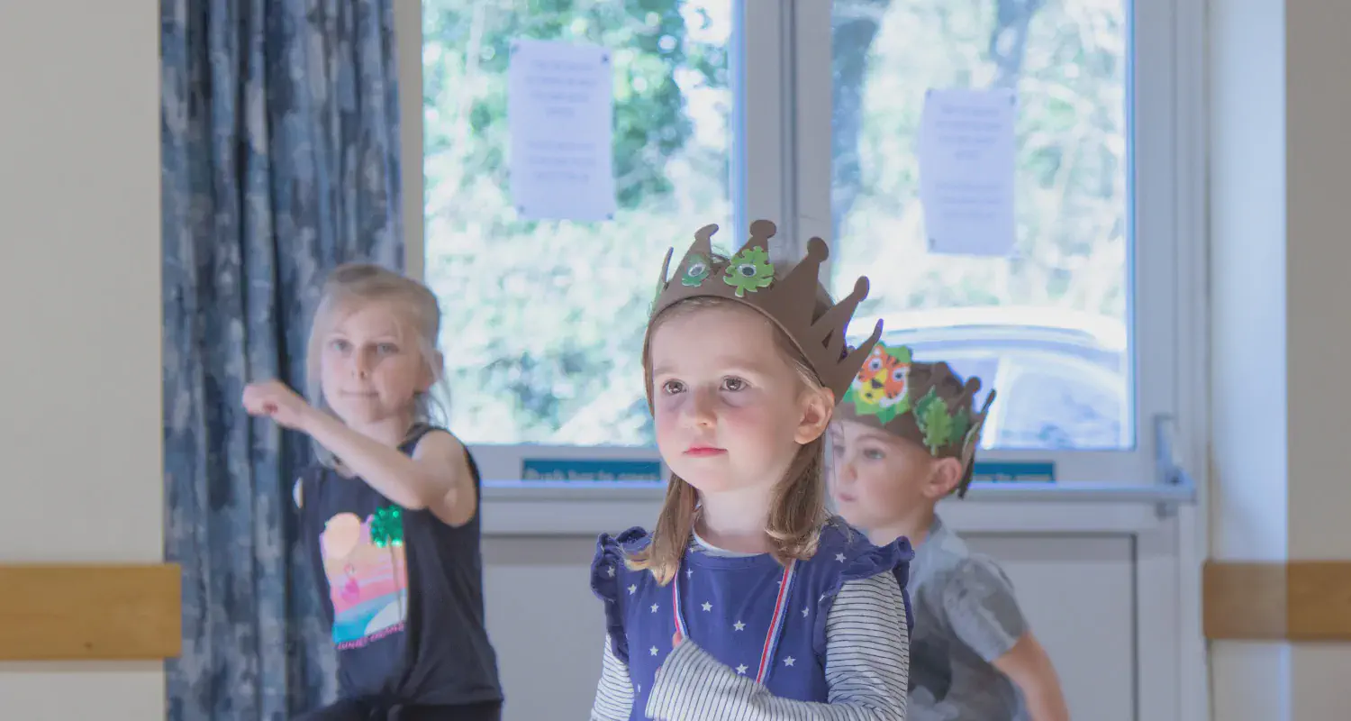 Dance students participating in a Children's Musical Theatre Class In Brockham, Surrey (Ages 7+)